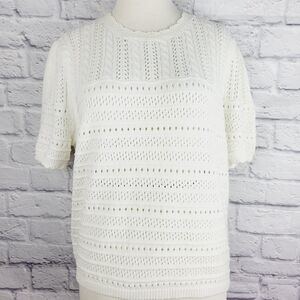 Draper James RSVP Sweater Women's Short Sleeve Boxy Fit Size XL